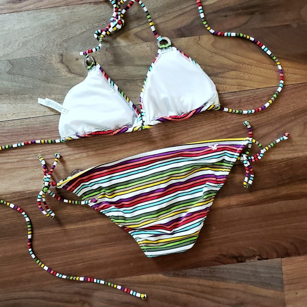 AEO 🌈 Striped Bikini - Two Piece Swimsuit - Picture 2 of 6